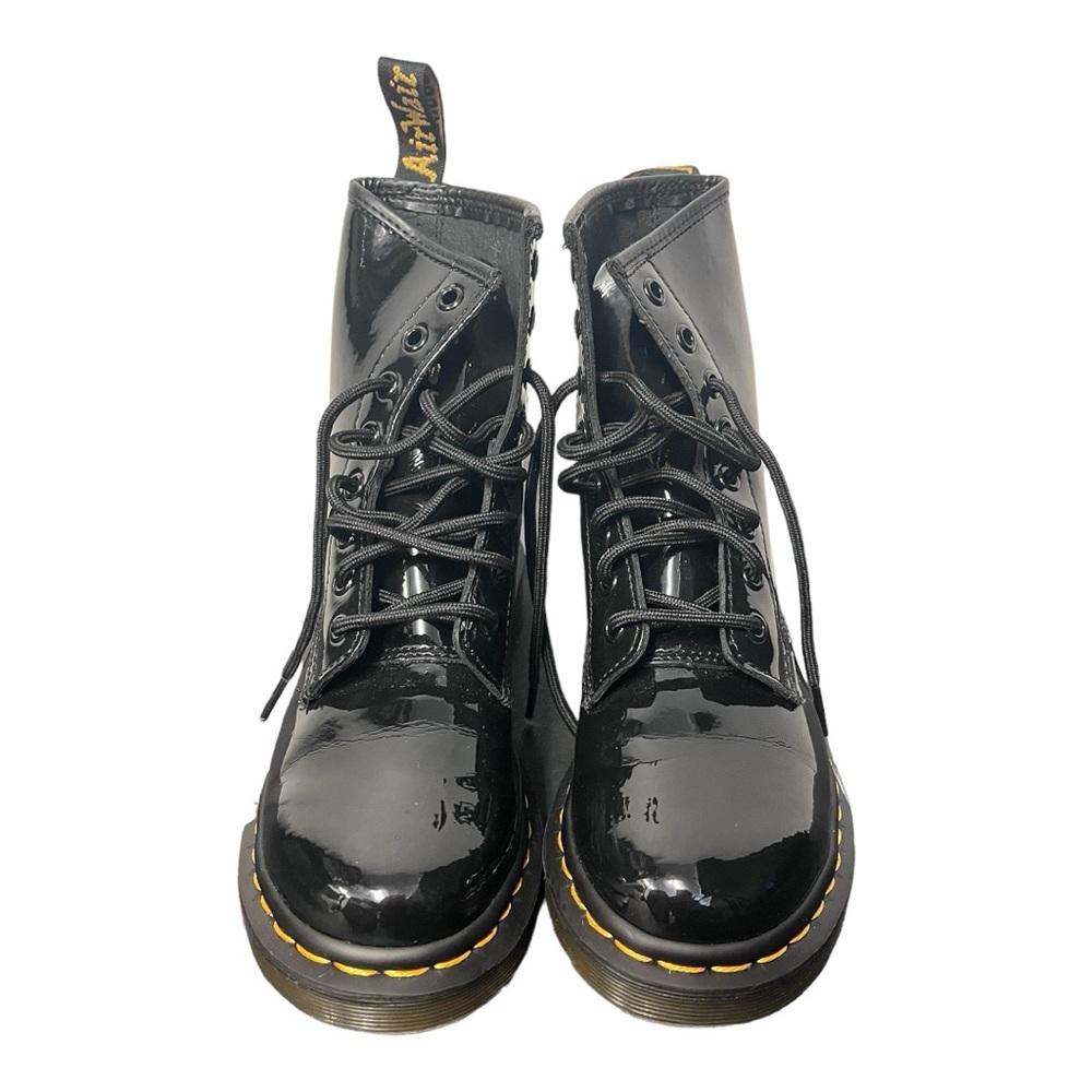 Dr. Martens Doc 1460 W Boots Black Patent Leather Size 6
